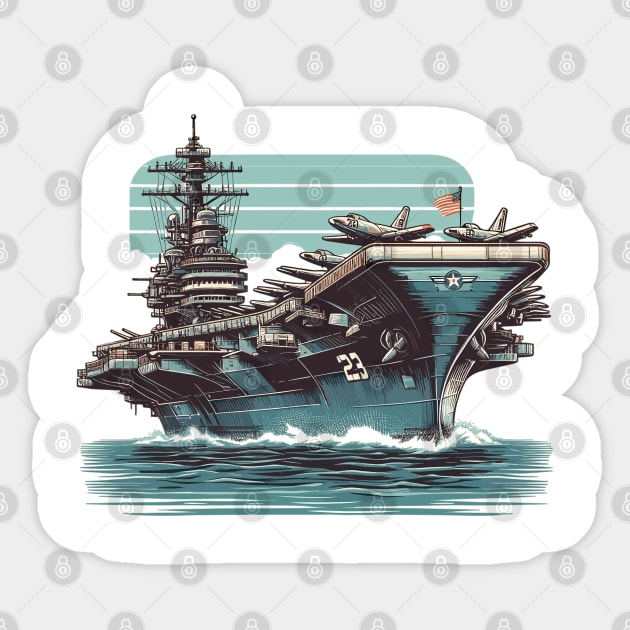 Aircraft carrier Sticker by Vehicles-Art